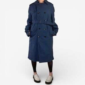 Military Issue Men's U.S. Airforce Blue Military Trench Jacket Coat Sz XL